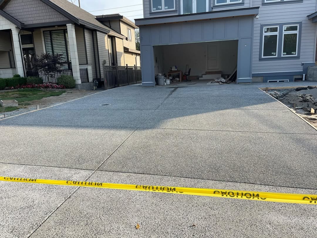 Interlocking paver driveway installation by JDSL Services in the Lower Mainland