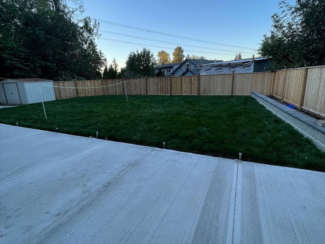 Sod installation and lawn and garden design by JDSL Services in BC